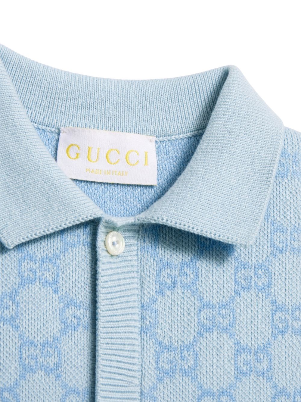 Tutina azzurra per neonato 866238XKFQX 4012 Gucci Kids 