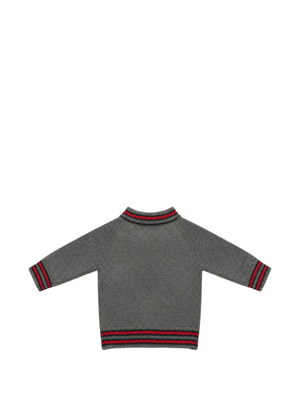 Cardigan grigio/rosso per neonato 866822XKFH1 1155 Gucci Kids 