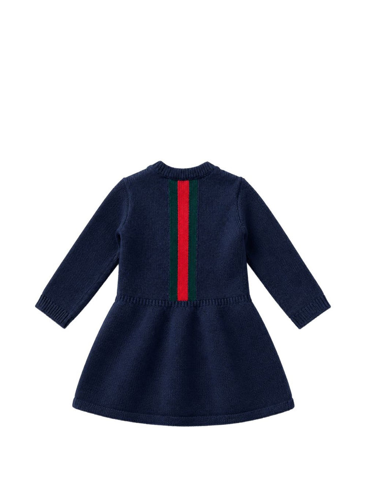 Abito blu scuro per neonata 867923XKFKT 4154 Gucci Kids 