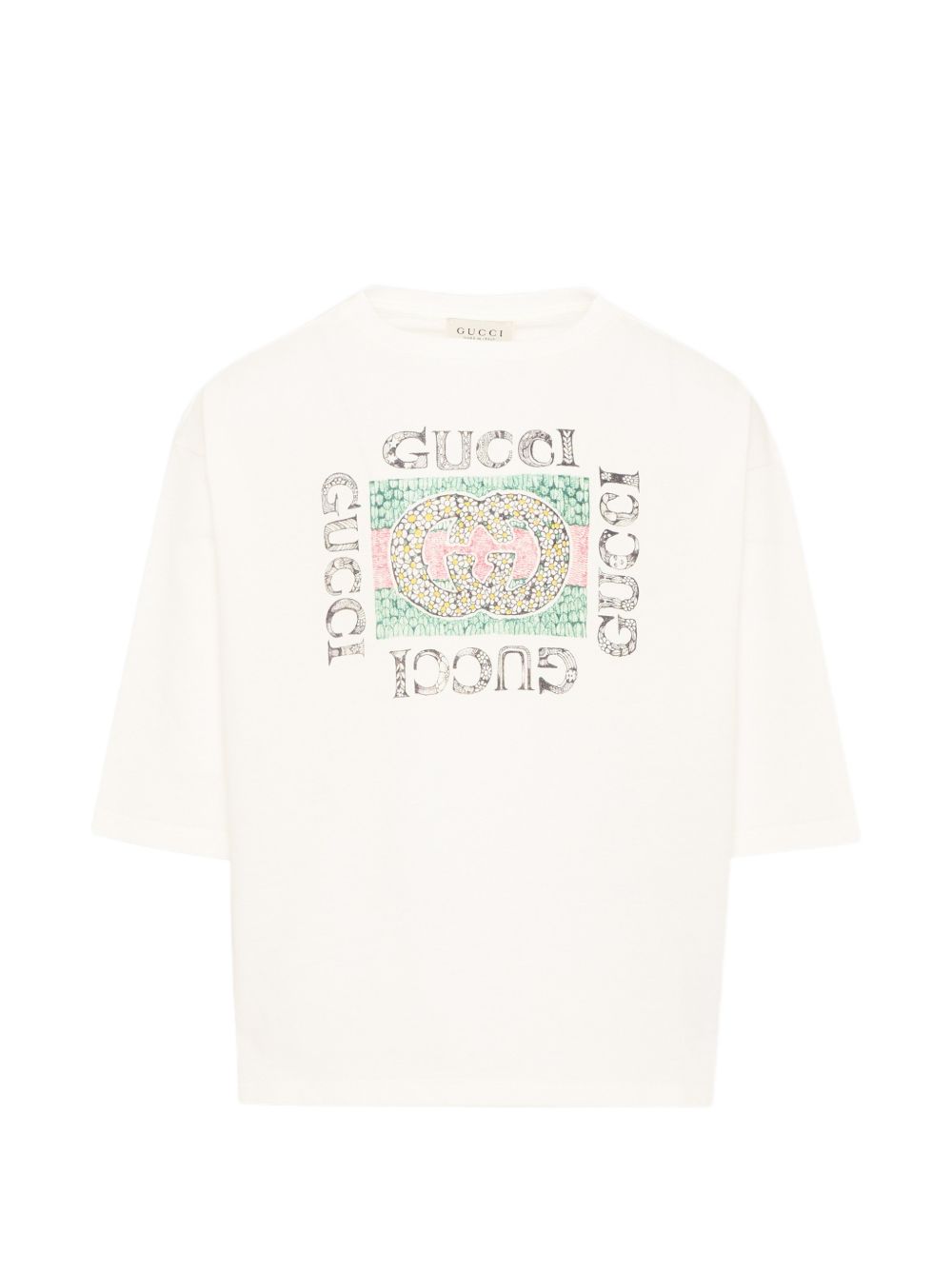 T-shirt crema per bambino 868058XJHYW 9214 Gucci Kids 
