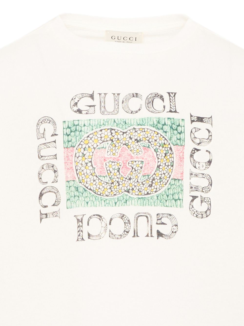 T-shirt crema per bambino 868058XJHYW 9214 Gucci Kids 