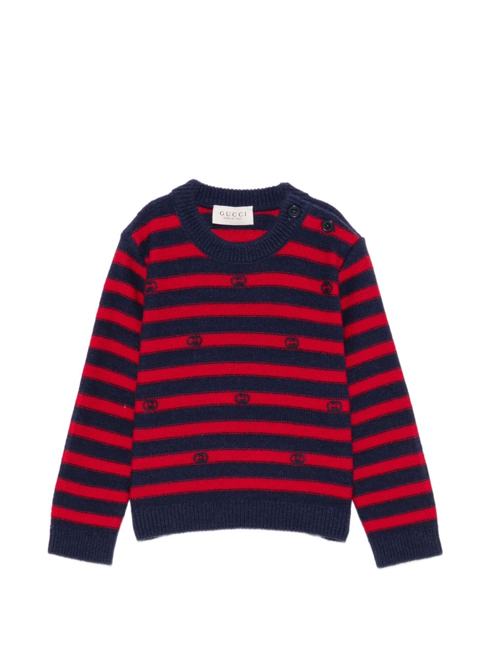 Maglione blu/rosso per neonato 870708XKFH8 4011 Gucci Kids 