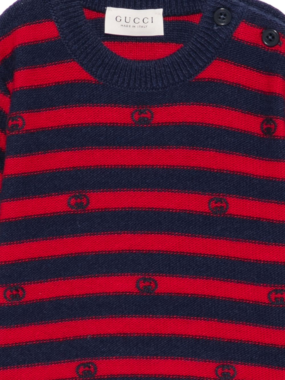Maglione blu/rosso per neonato 870708XKFH8 4011 Gucci Kids 