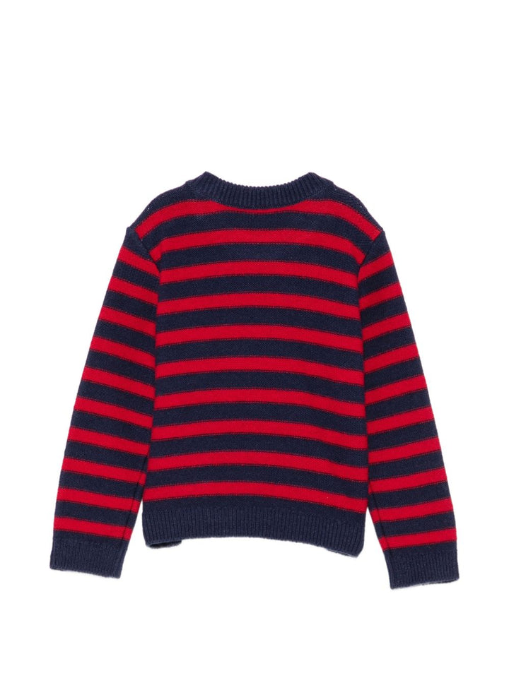 Maglione blu/rosso per neonato 870708XKFH8 4011 Gucci Kids 