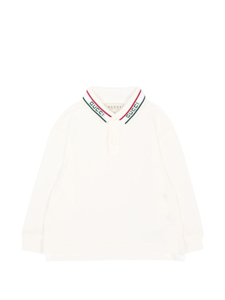 Polo crema per neonato 870876XJHW2 9024 Gucci Kids 