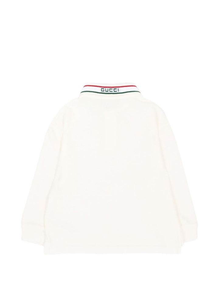 Polo crema per neonato 870876XJHW2 9024 Gucci Kids 