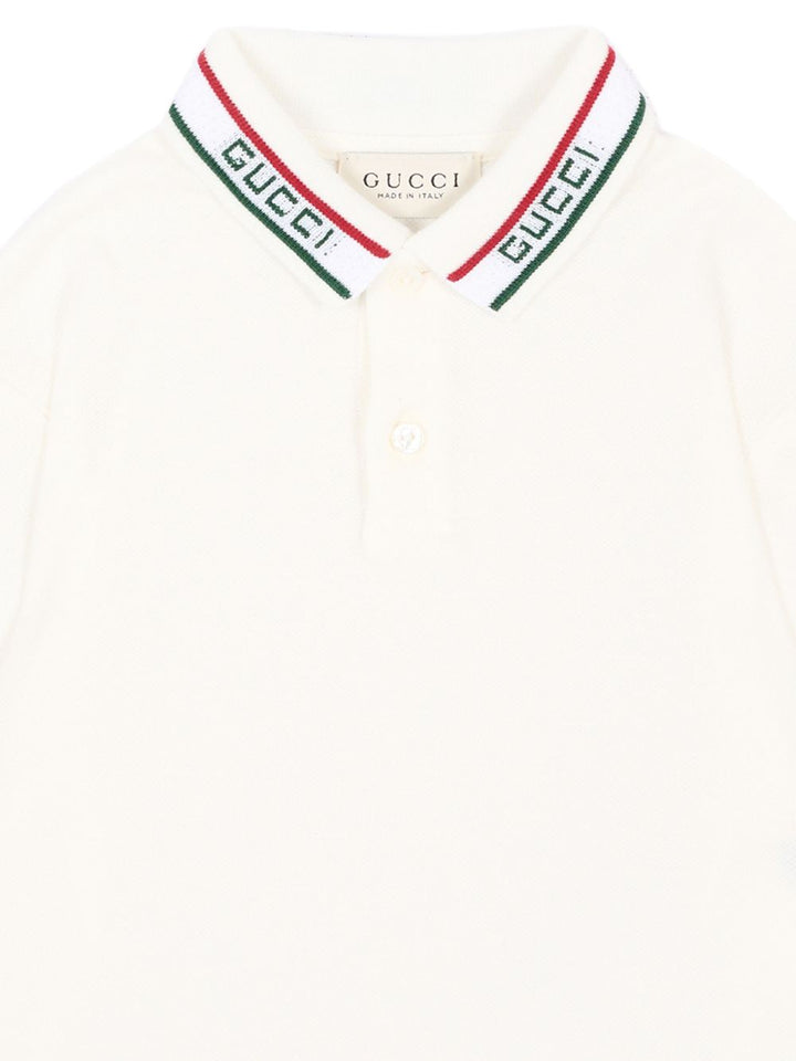 Polo crema per neonato 870876XJHW2 9024 Gucci Kids 
