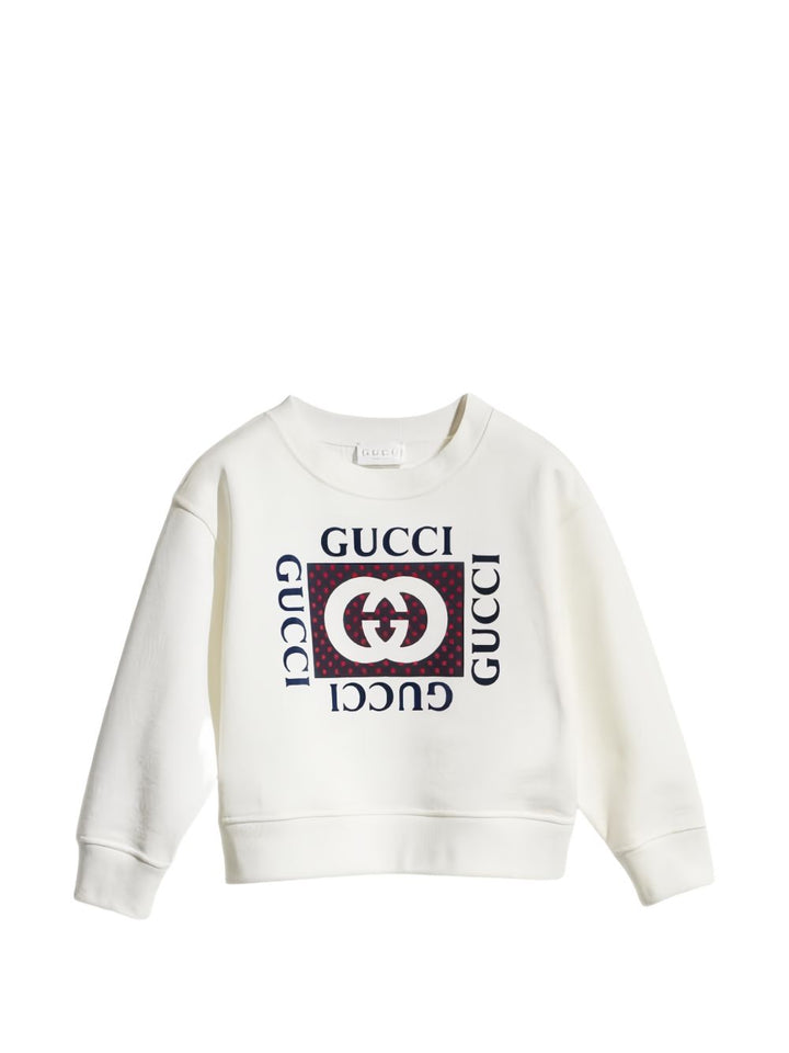 Felpa bianca per bambino 873824XJHYV 9214 Gucci Kids 