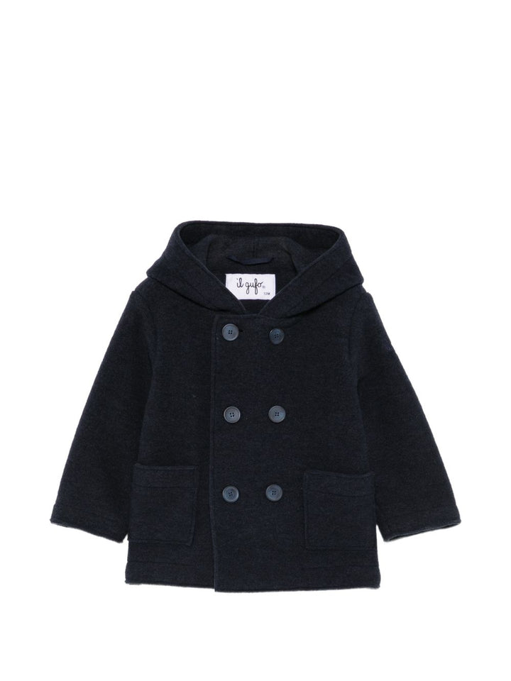 Cappotto blu navy per neonato A26GGM0027N0041 497 Il Gufo 