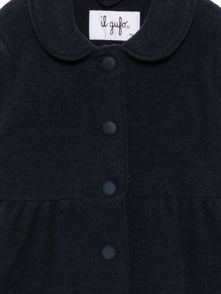 Cappotto blu navy per bambina A26GGP0016N0041K 497 Il Gufo 