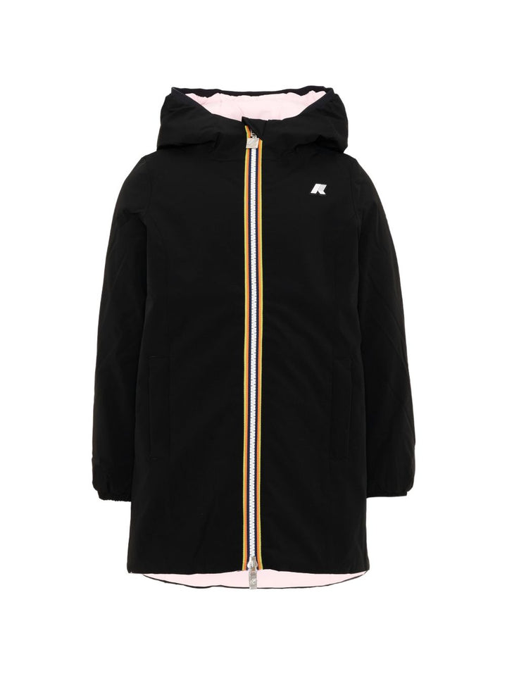 Giubbotto nero/bianco per bambino K11517W DCP K-Way Kids 