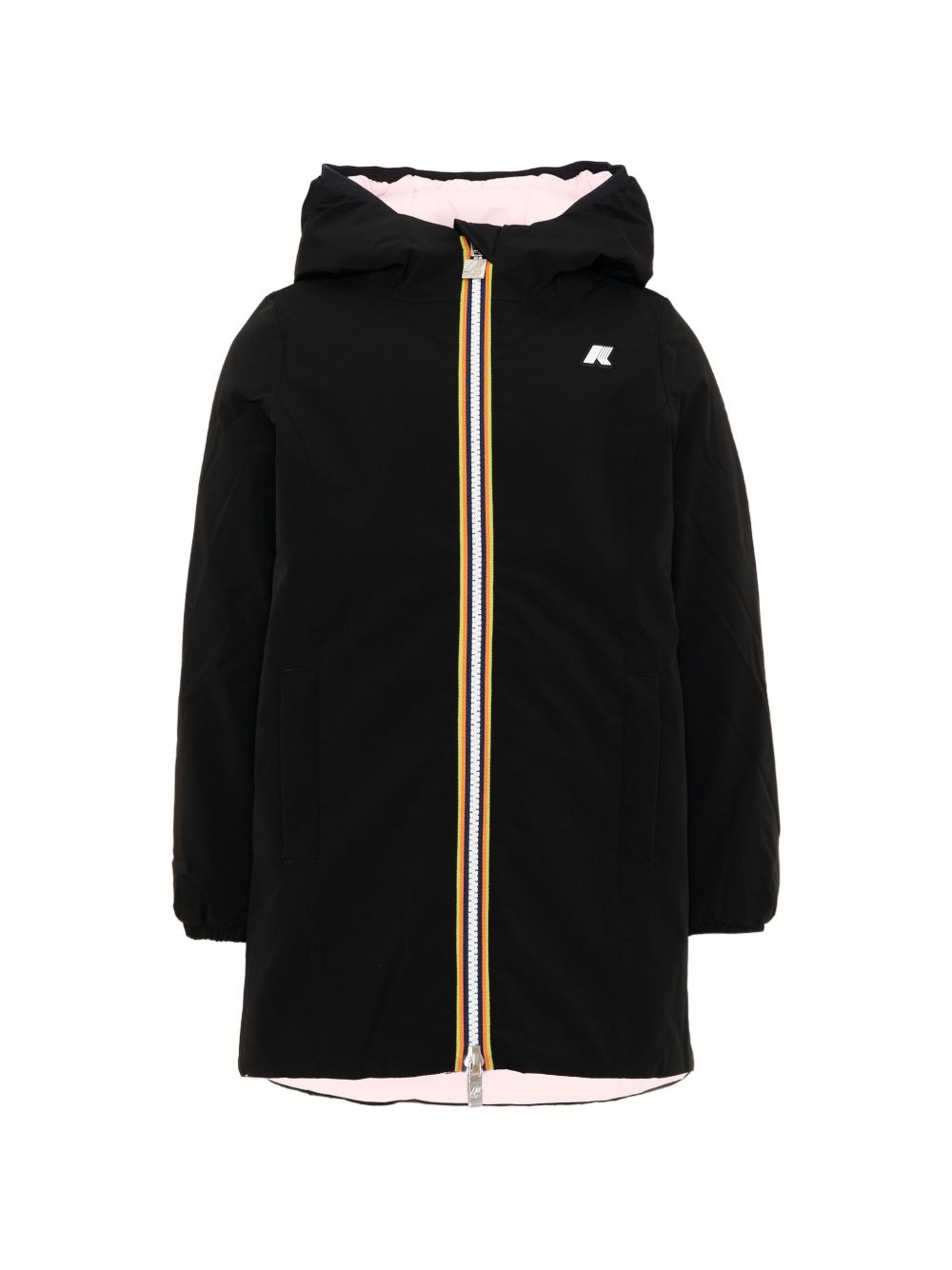 Giubbotto nero/bianco per bambino K11517W DCP K-Way Kids 