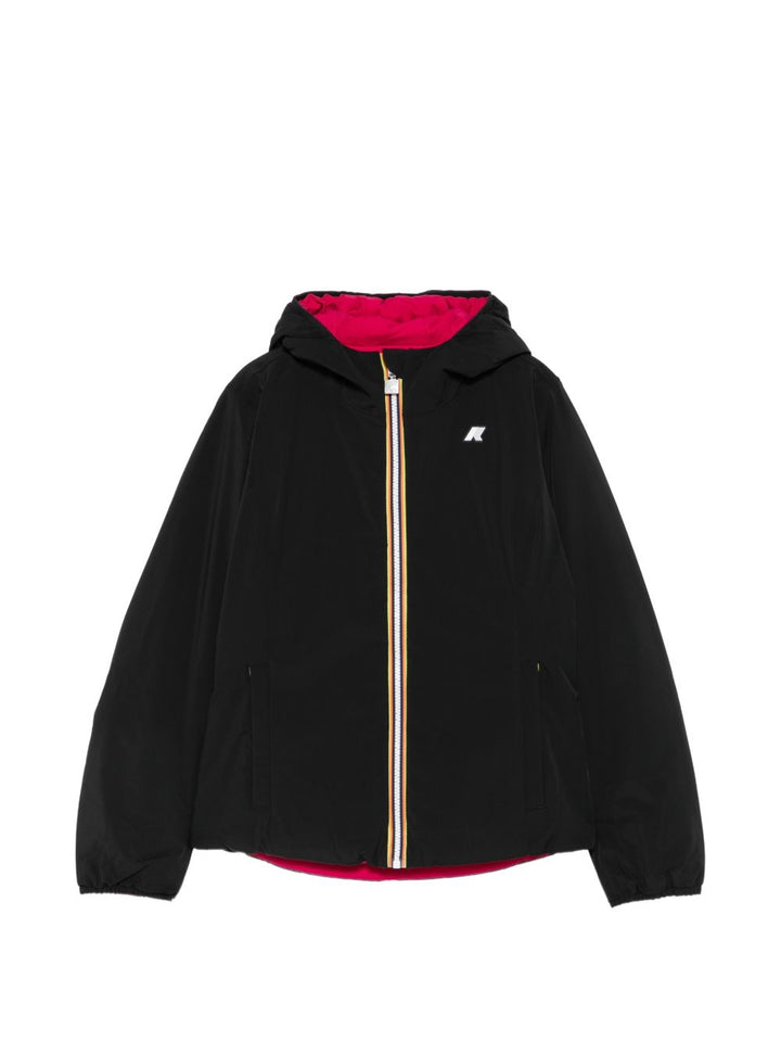 Giubbotto nero/rosso per bambina K71339W DCL K-Way Kids 