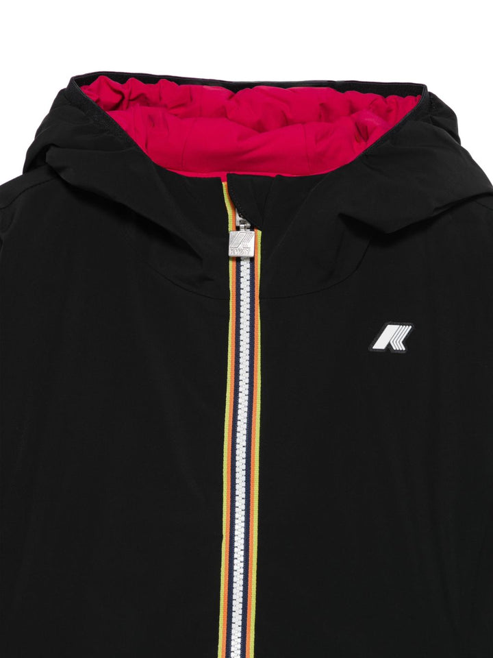 Giubbotto nero/rosso per bambina K71339W DCL K-Way Kids 