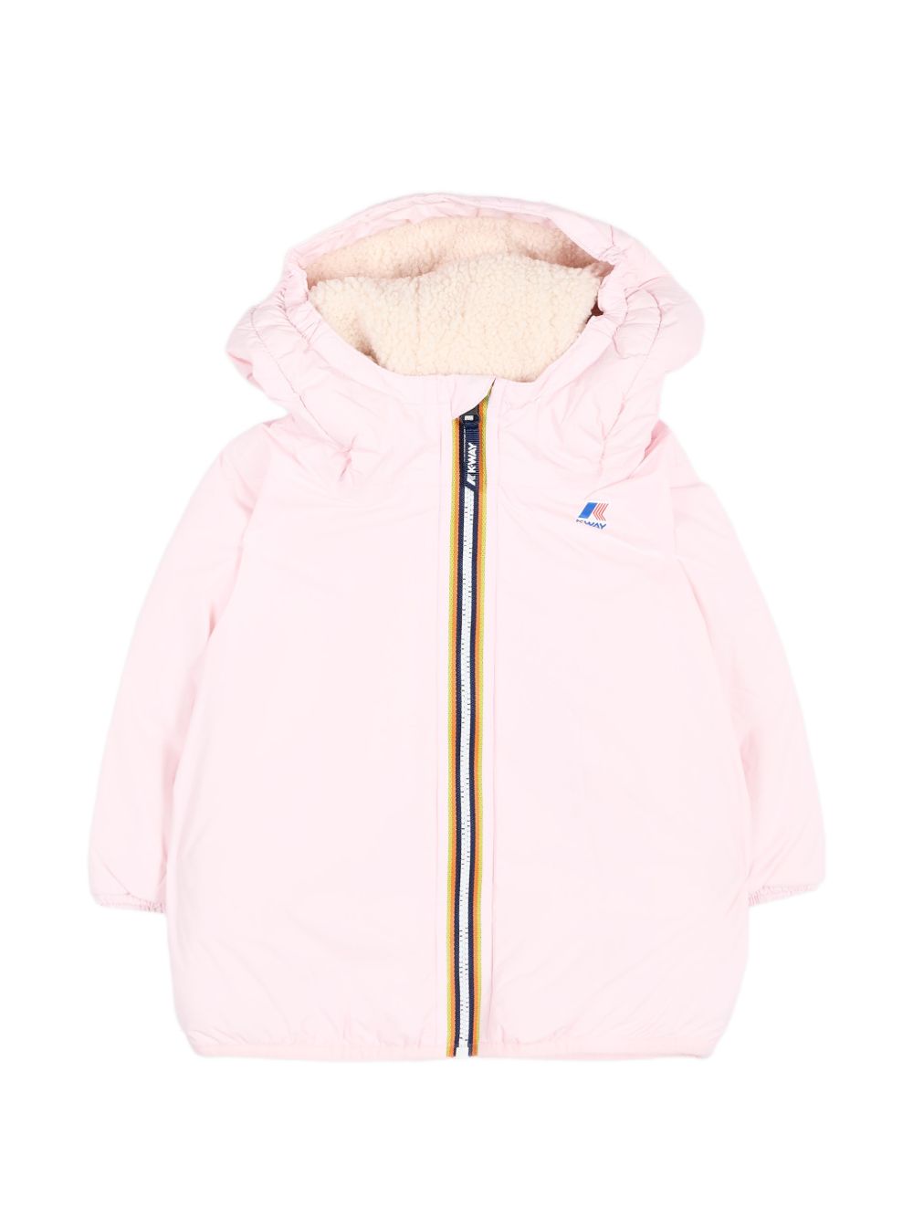 Giubbotto rosa chiaro per neonata K7142RW W4U K-Way Kids 