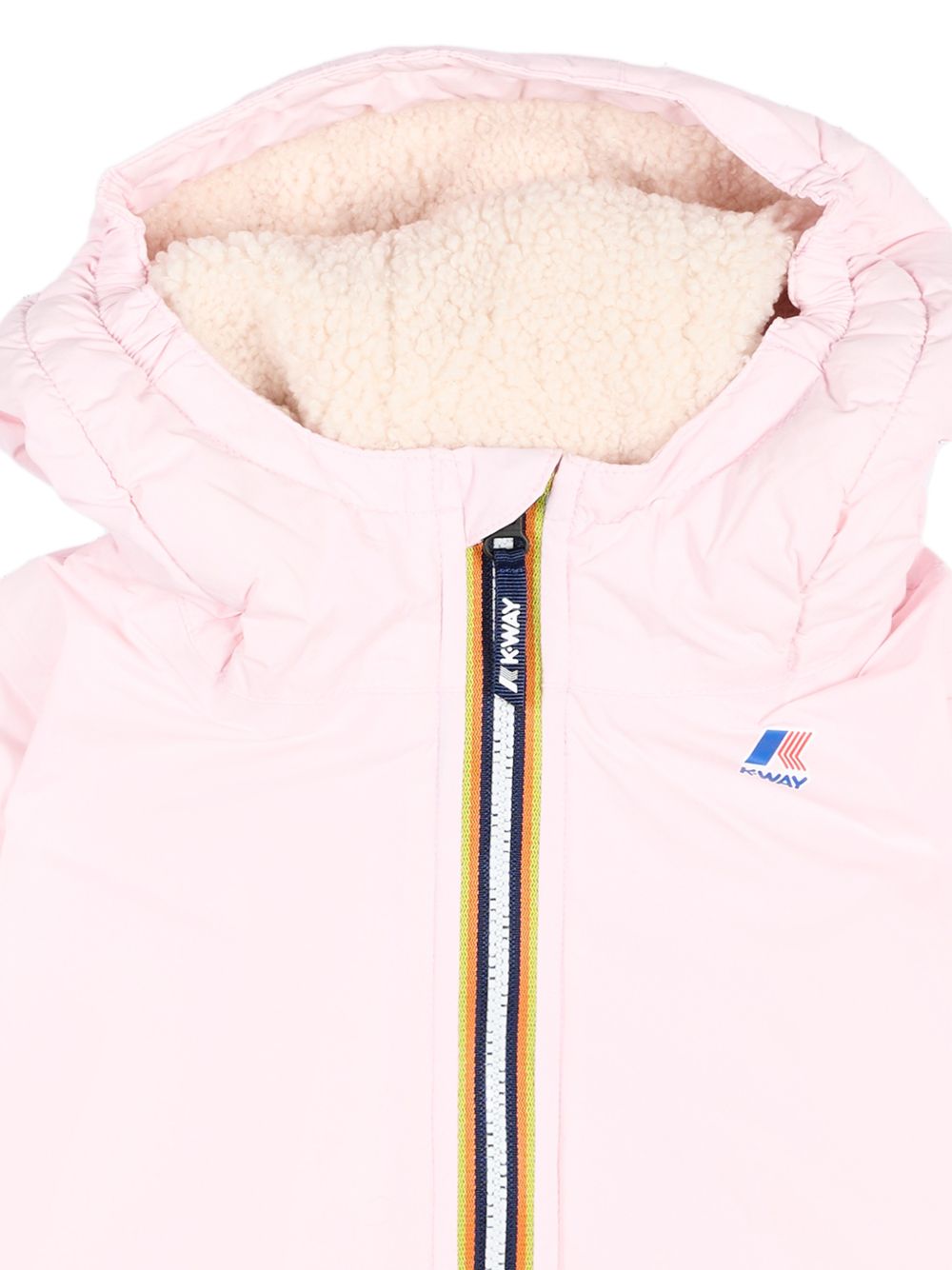 Giubbotto rosa chiaro per neonata K7142RW W4U K-Way Kids 