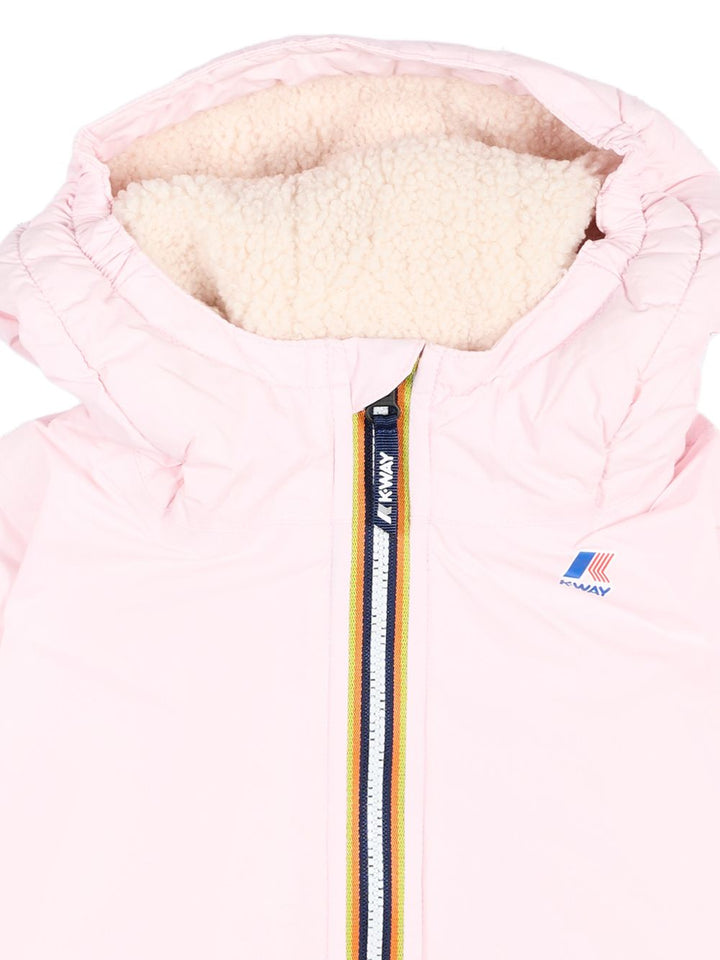 Giubbotto rosa chiaro per neonata K7142RW W4U K-Way Kids 