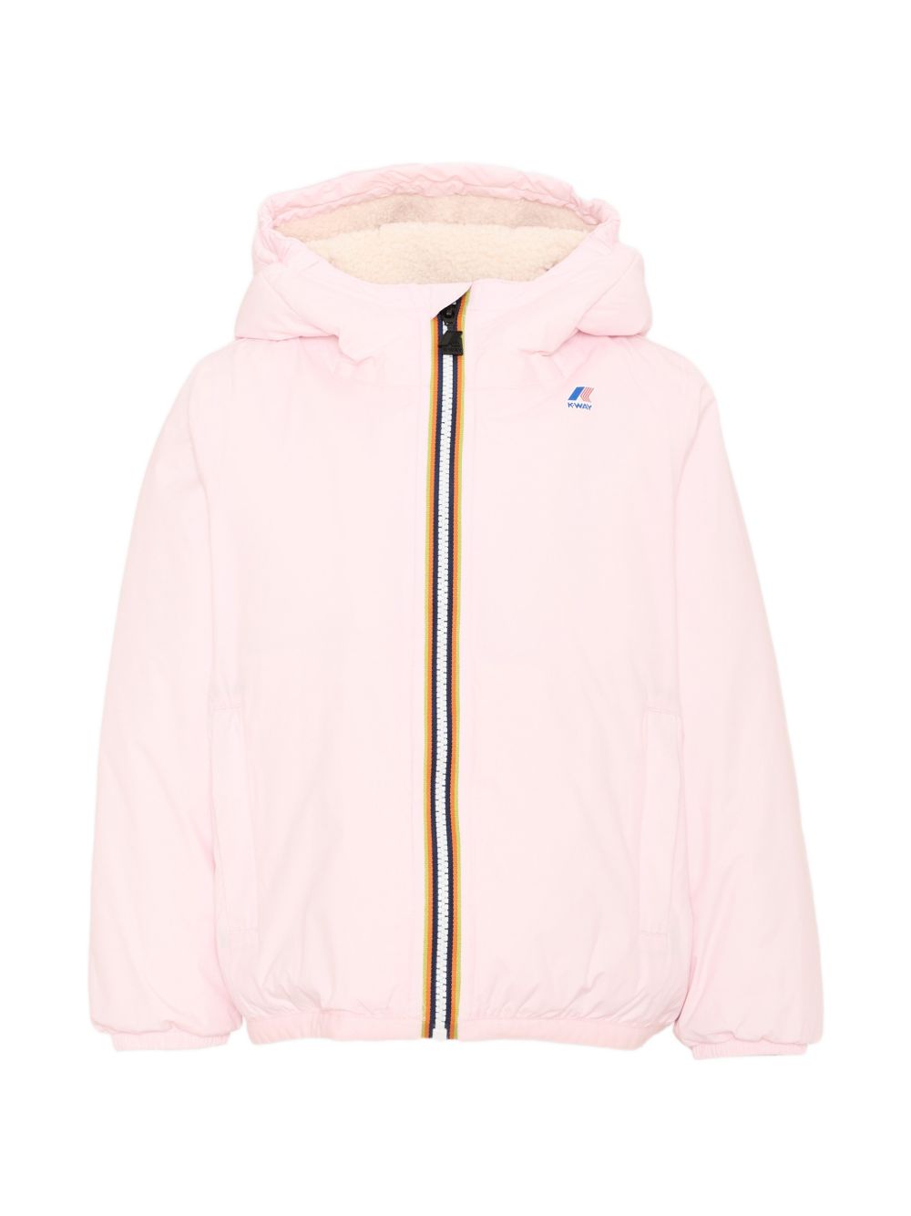 Giubbotto rosa chiaro/beige per bambina K7142TW W4U K-Way Kids 