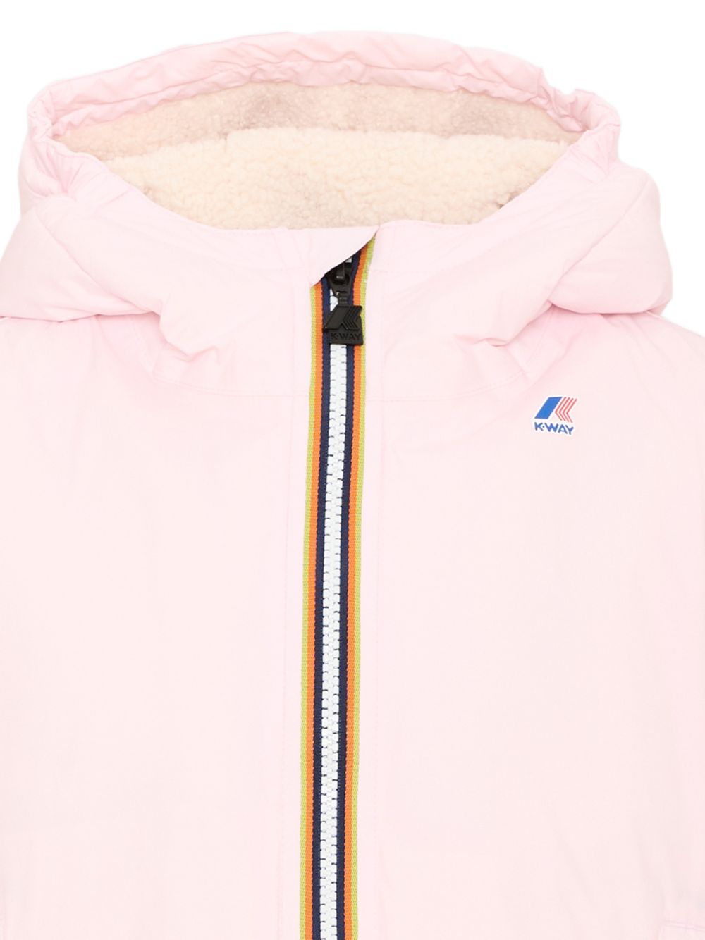Giubbotto rosa chiaro/beige per bambina K7142TW W4U K-Way Kids 