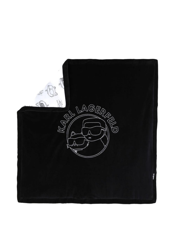 Coperta nera/bianca per neonato Z31418 09B Karl Lagerfeld Kids 