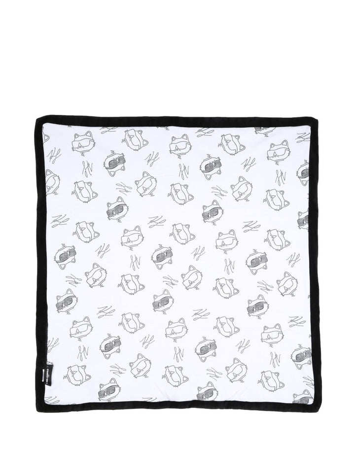 Coperta nera/bianca per neonato Z31418 09B Karl Lagerfeld Kids 