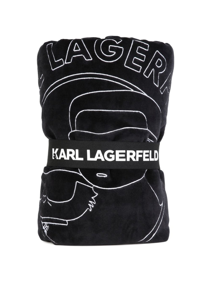 Coperta nera/bianca per neonato Z31418 09B Karl Lagerfeld Kids 