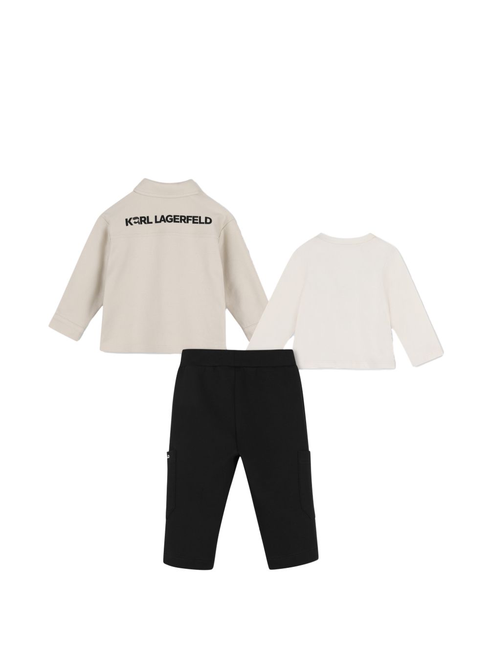 Completo nero/beige per neonato Z31484 M41 Karl Lagerfeld Kids 
