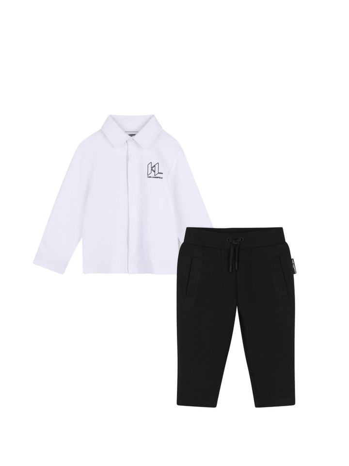 Completo nero/bianco per neonato Z31486 M41 Karl Lagerfeld Kids 