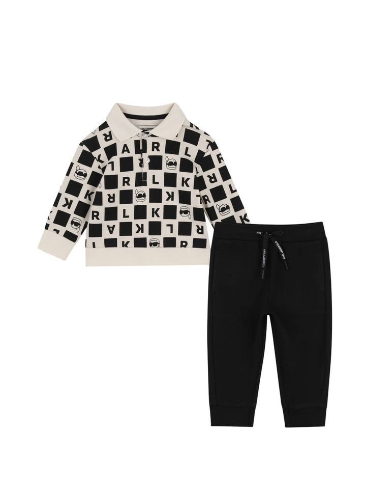 Completo pietra nero per neonato Z31488 192 Karl Lagerfeld Kids 