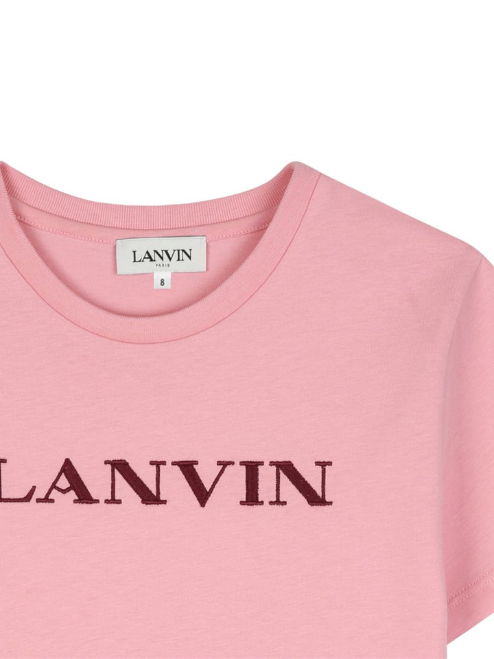 T-shirt rosa per bambina N30394 48N Lanvin Enfant 