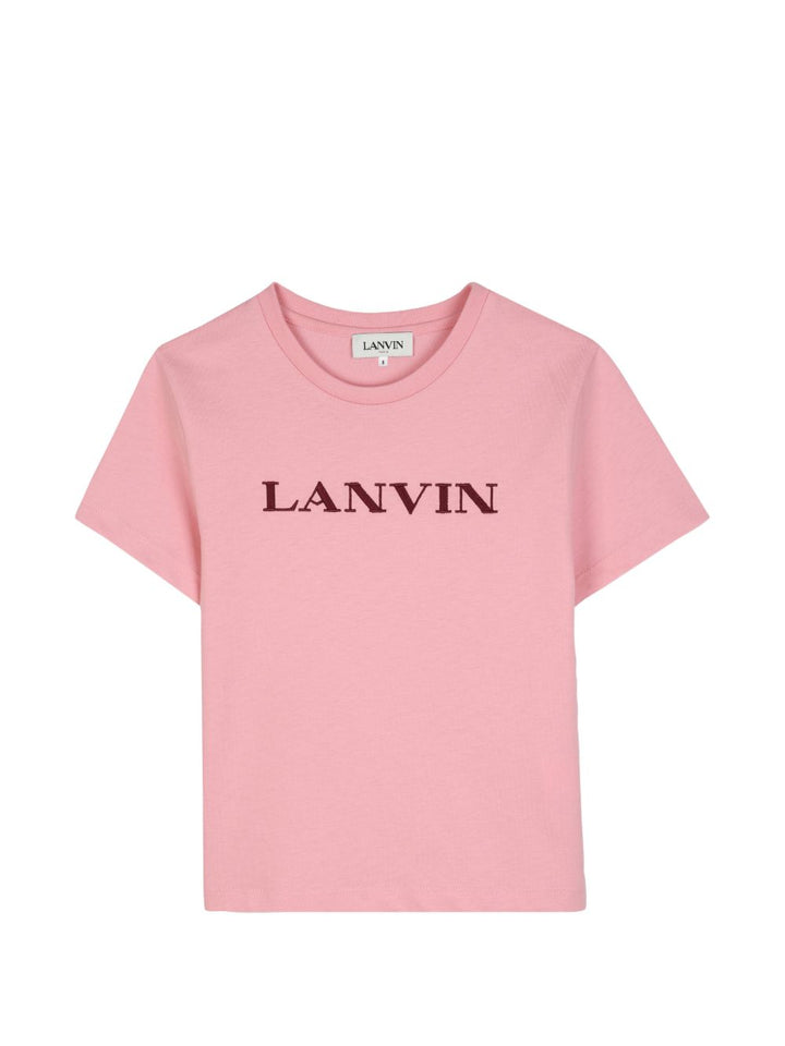 T-shirt rosa per bambina N30394 48N Lanvin Enfant 