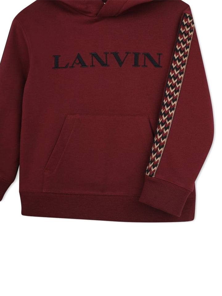 Felpa bordeaux per bambino N30423 955 Lanvin Enfant 