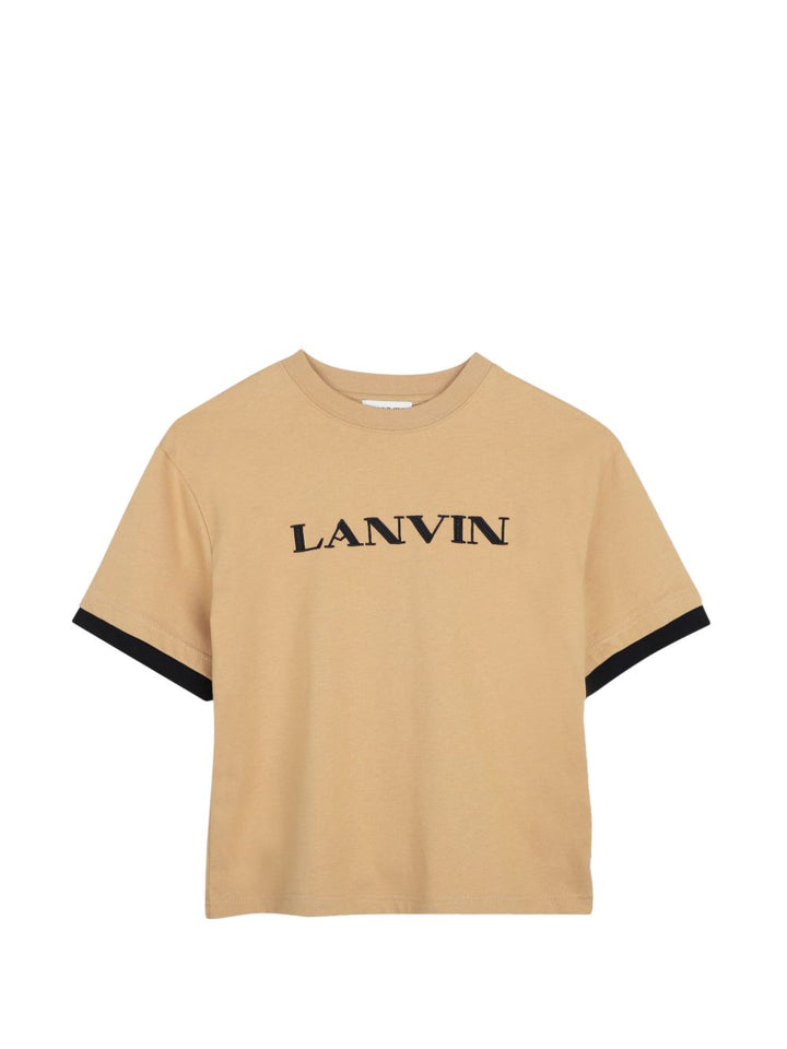 T-shirt beige scuro per bambino N30430 276 Lanvin Enfant 