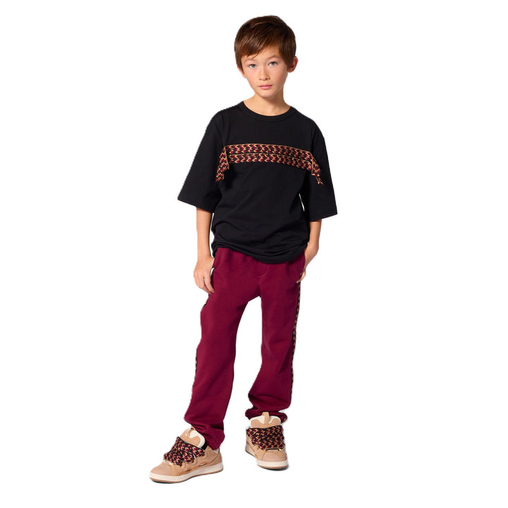 T-shirt nero per bambino N30480 09B Lanvin Enfant 