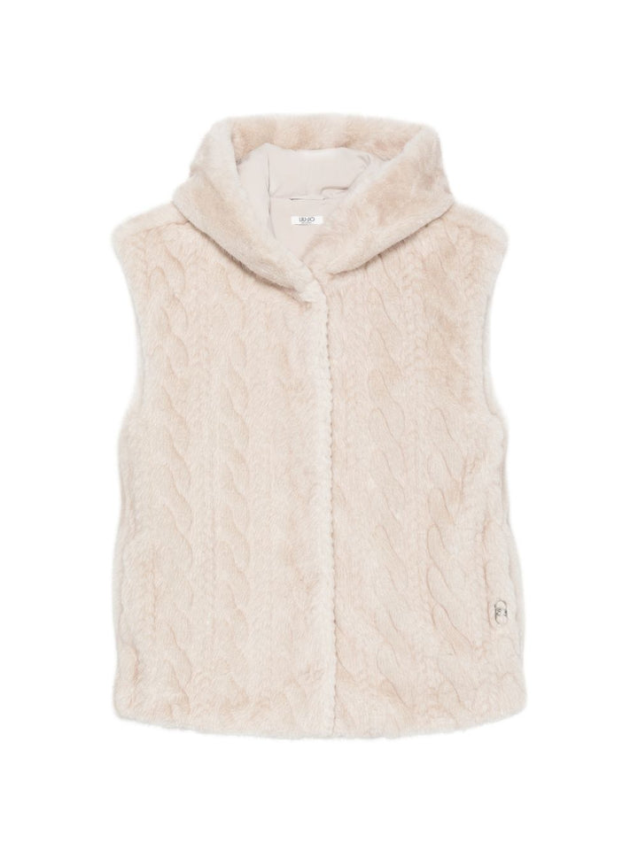 Gilet beige per bambina GF6004E1103 W9868 Liu Jo 