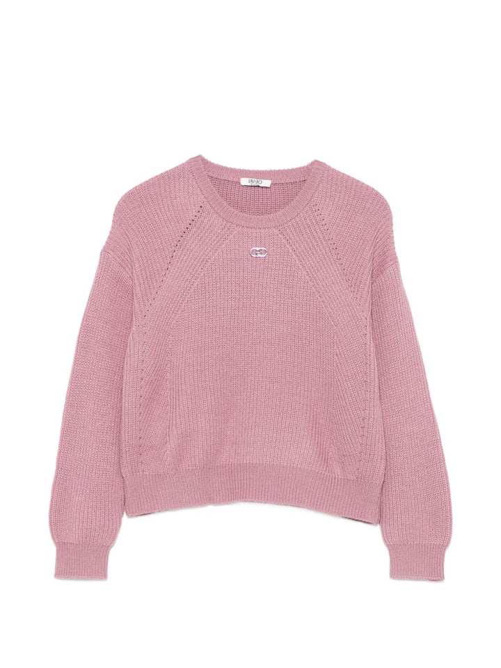 Maglione rosa per bambina GF6086MA22S X1055 Liu Jo 