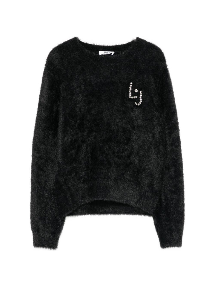 Maglione nero per bambina GF6109MA94O 22222 Liu Jo 