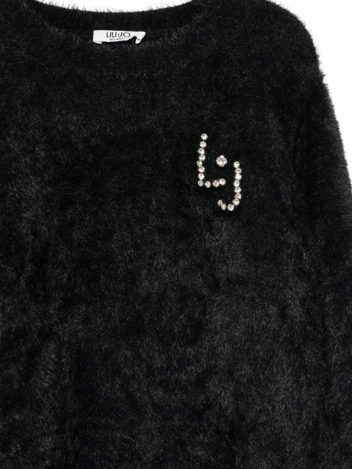 Maglione nero per bambina GF6109MA94O 22222 Liu Jo 