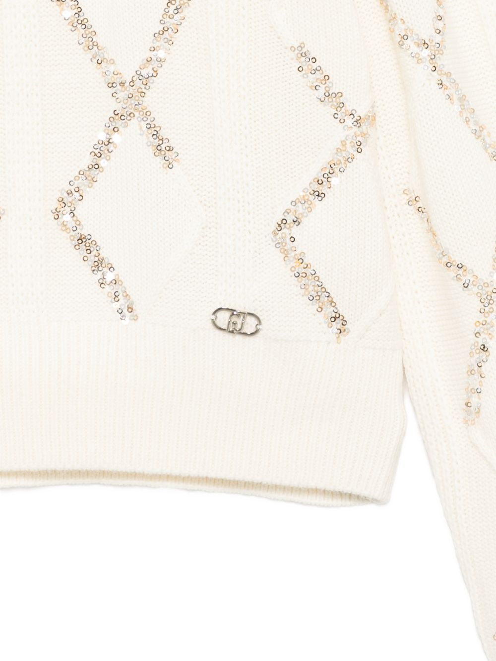 Maglione bianco per bambina GF6111MA22S 10602 Liu Jo 