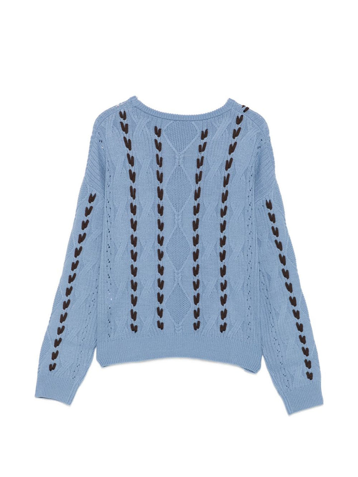 Maglione blu per bambina GF6132MA22S X0502 Liu Jo 