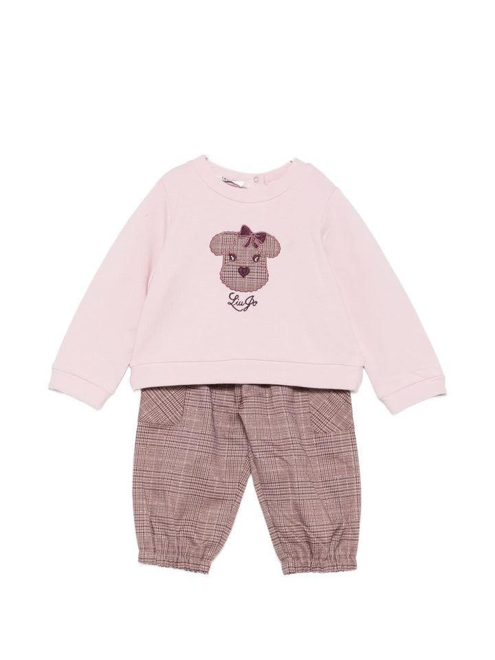 Completo lilla/soft check per neonata HF6049T664A L9101 Liu Jo 