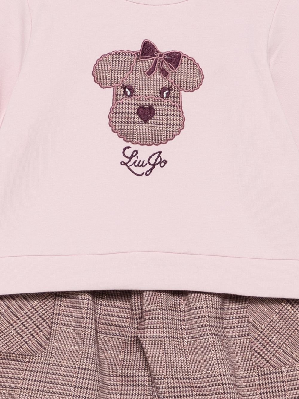 Completo lilla/soft check per neonata HF6049T664A L9101 Liu Jo 