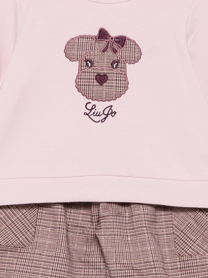 Completo lilla/soft check per neonata HF6049T664A L9101 Liu Jo 