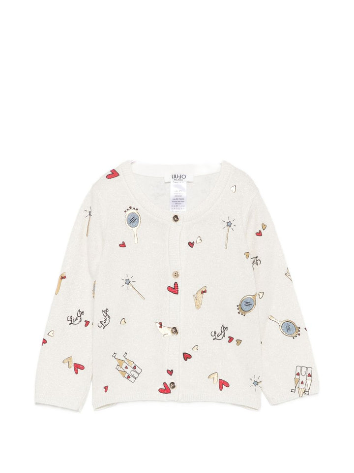 Cardigan latte per neonata HF6067MA07E DDX08 Liu Jo 