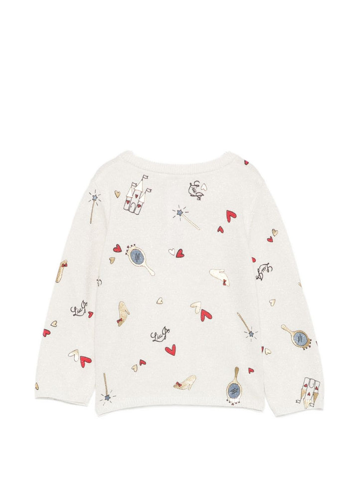 Cardigan latte per neonata HF6067MA07E DDX08 Liu Jo 