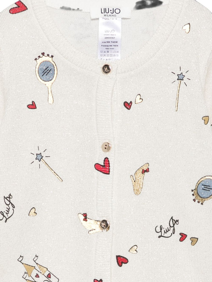 Cardigan latte per neonata HF6067MA07E DDX08 Liu Jo 