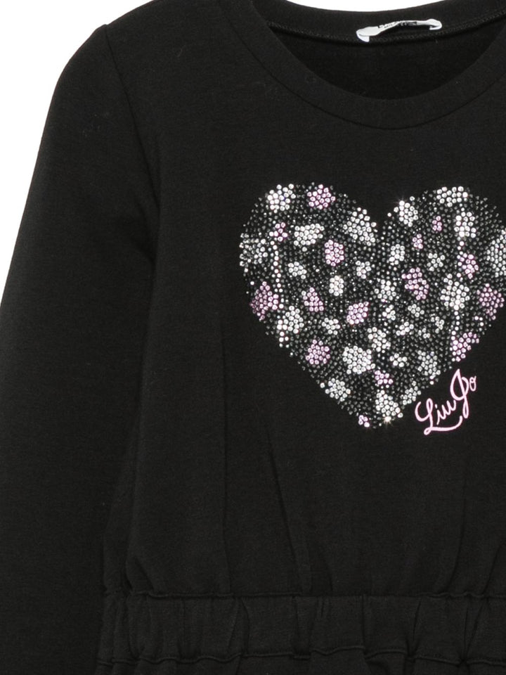Abito nero per bambina KF6014FS724 S9912 Liu Jo 