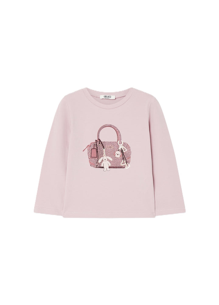 T-shirt lilla per neonata KF6063JS003 L9277 Liu Jo 