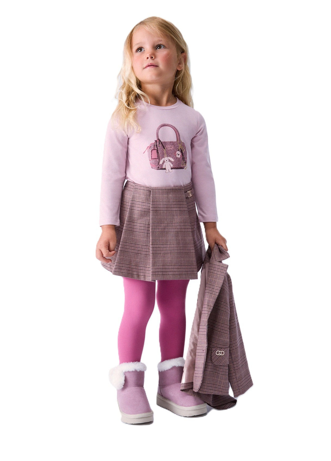 T-shirt lilla per neonata KF6063JS003 L9277 Liu Jo 