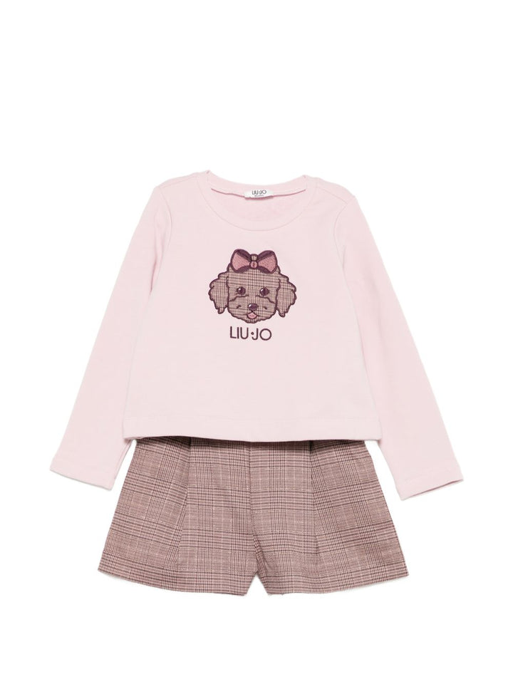 Completo rosa/marrone per bambina KF6067T664A L9101 Liu Jo 
